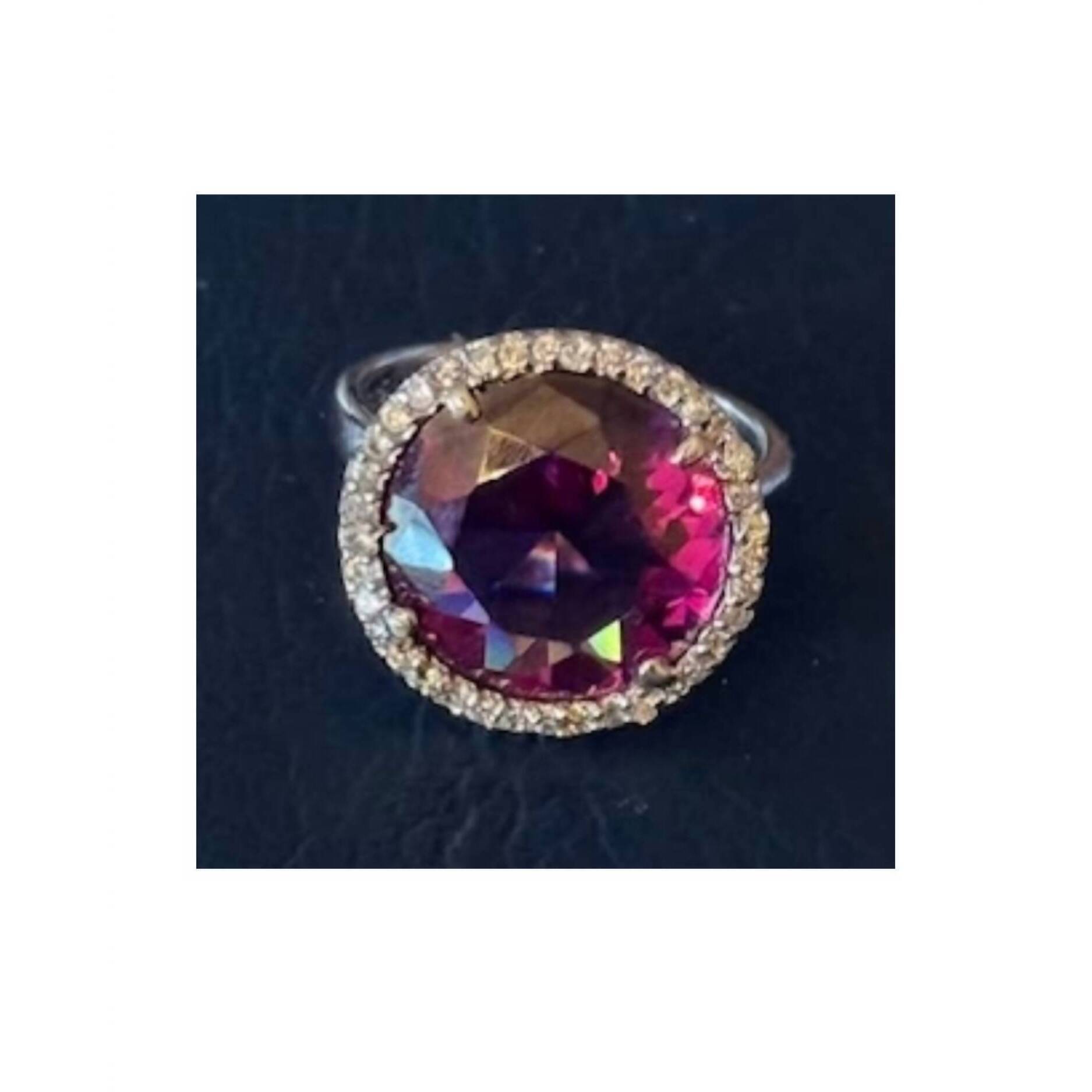 New P & K Jewelry Women's Sterling Cubic Zirconia Ring In Purple/ Silver